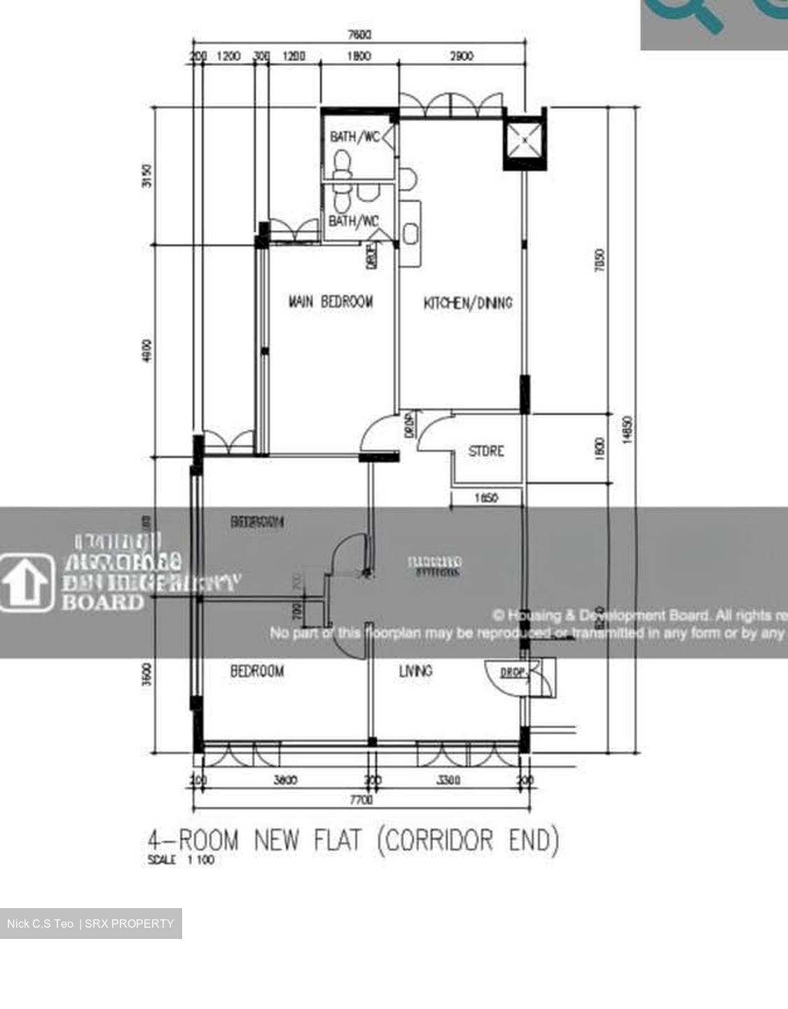 Blk 305 Clementi Avenue 4 (Clementi), HDB 4 Rooms #574398711